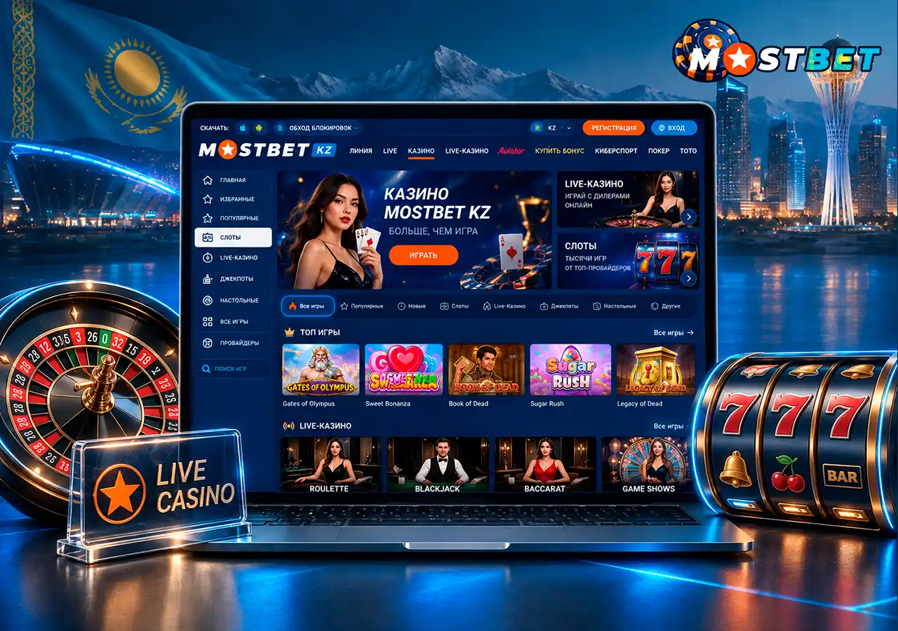 Слоты, live-казино и игровые провайдеры на платформе Mostbet.